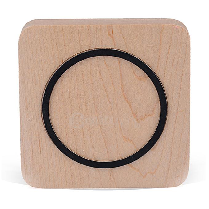 Itian Qi Wireless Charger Wooden Charging Pad for Samsung Google iPhone HTC - Square Shape