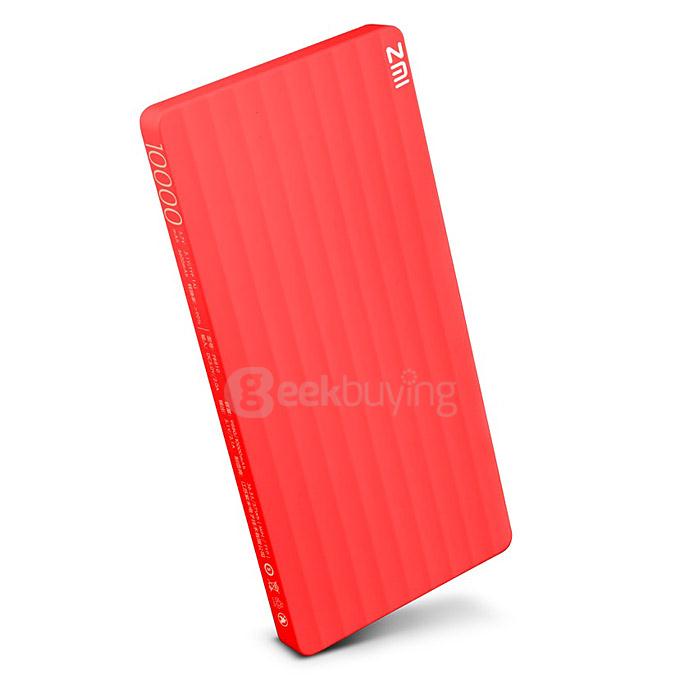 Original Xiaomi ZMI USB 10000mAh Smart Power Bank Adapter For Xiaomi iPhone Samsung HTC Smartphone - Red