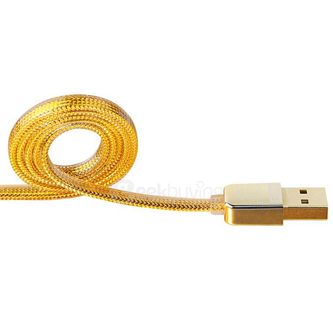 Original REMAX Fast Speed Micro USB Data Cable 1M for Android Phones - Golden