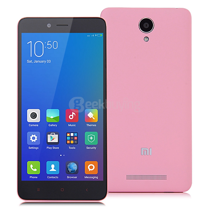 Xiaomi Redmi Note 2 Standard 4G Smartphone 5.5 Inch FHD Screen 2GB 16GB 64bit Helio X10 Octa Core 3060mAh 13.0MP - Pink