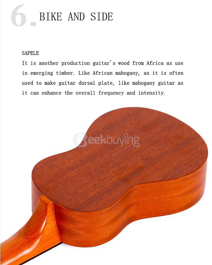 Kaka KUS-LOVE02 21 Inch Mini Mahogany Ukulele Handcraft Wood Children Mini Guitar 4 Aquila Strings