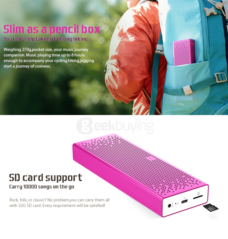Original Xiaomi Metal Box BT4.0+EDR Speaker 2.4GHZ-2.48HZ Mini Portable Stereo Wireless Connection Handsfree -Gold