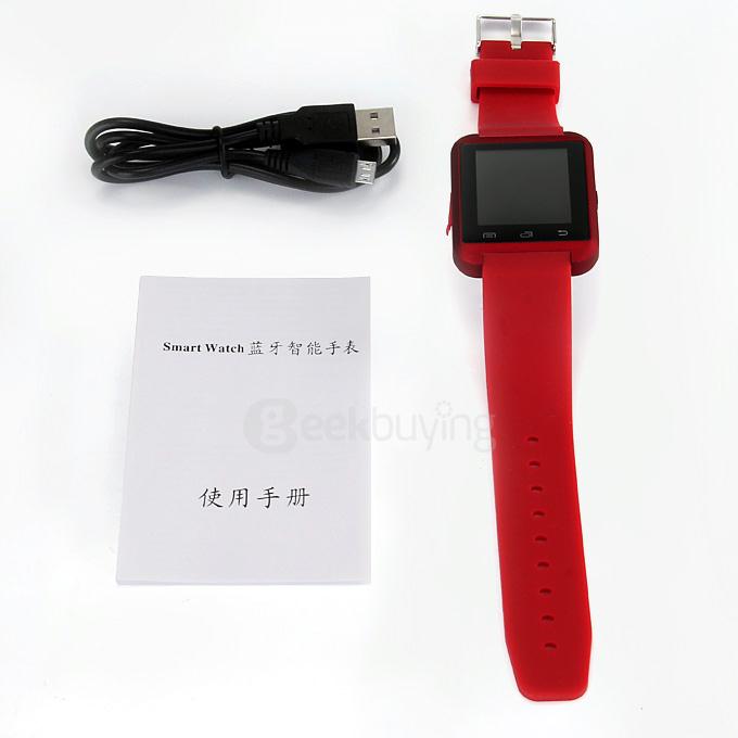 U8 U Watch MTK Bluetooth Smart Watch for iPhone Samsung S4/Note5 Android Smartphones - Red
