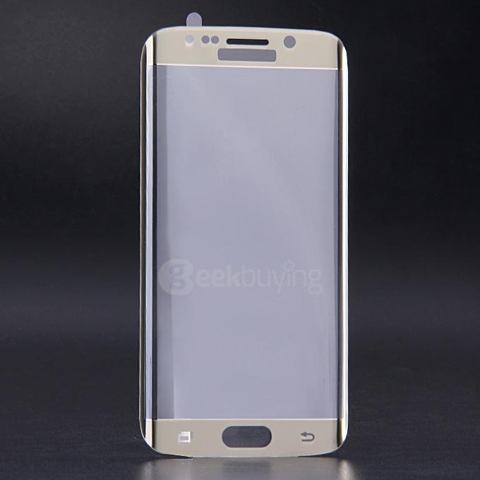 Makibes 3D Curved Surface Toughened Glass 0.2mm Screen Protector Film Cover Arc Edge For Samsung S6 Edge - Golden
