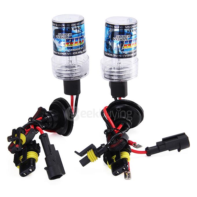 8000K Car H7 35W HID Xenon Headlight Light Lamp Bulb Replacement - Black + White ( One Pair )