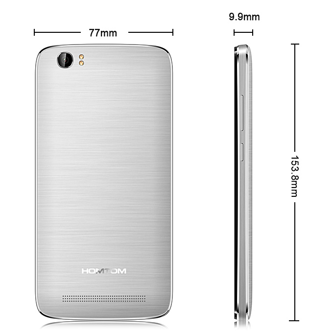 HOMTOM HT6 5.5inch 4G LTE 6250mAh Android 5.1 Smartphone 64-Bit MT6735 Quad Core 2GB 16GB 13.0MP IPS HD - Silver