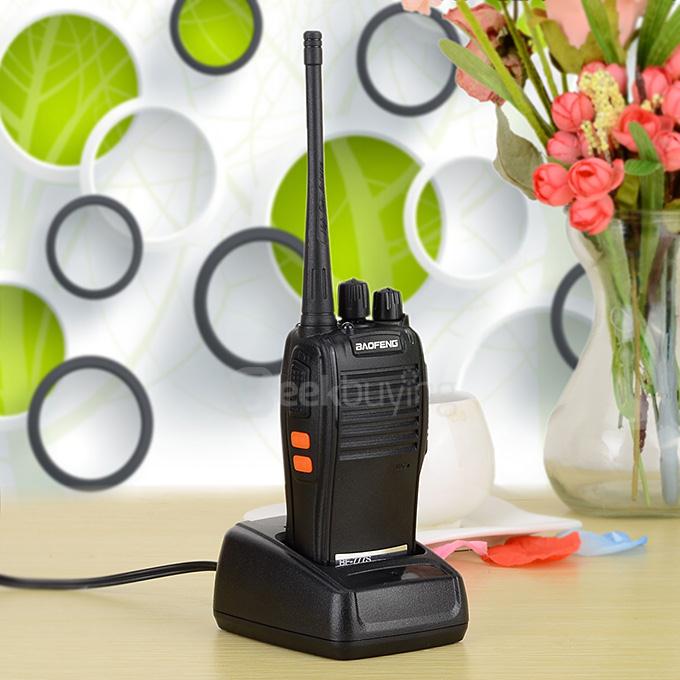 BAOFENG BF-777S 400~470MHz 2 Way Radio Walkie Talkie EU Plug 5W 16CH UHF Interphone Transceiver Handheld Intercom - Black