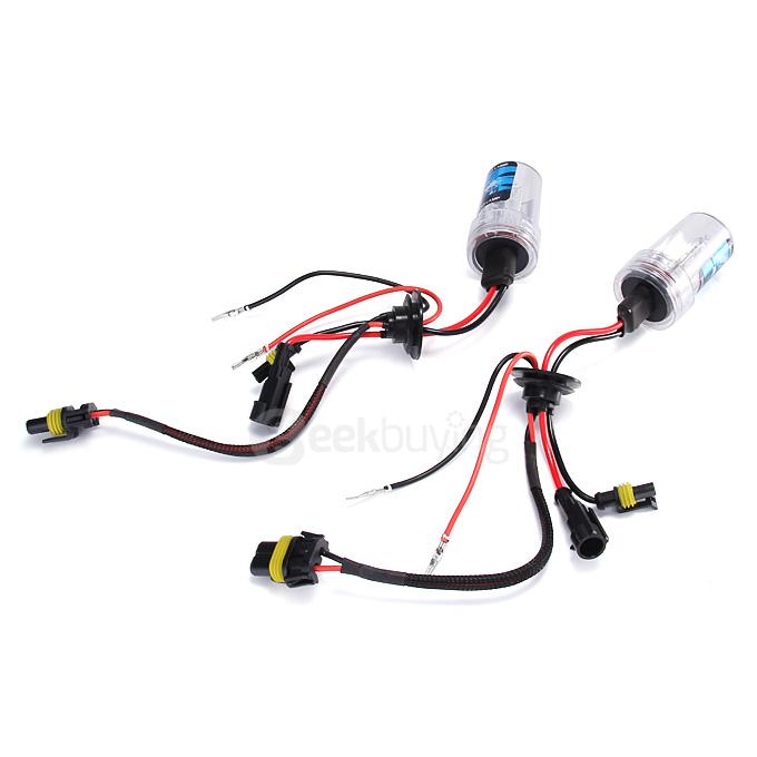 8000K Car H11 35W HID Xenon Headlight Light Lamp Bulb Replacement - Black + White ( One Pair )