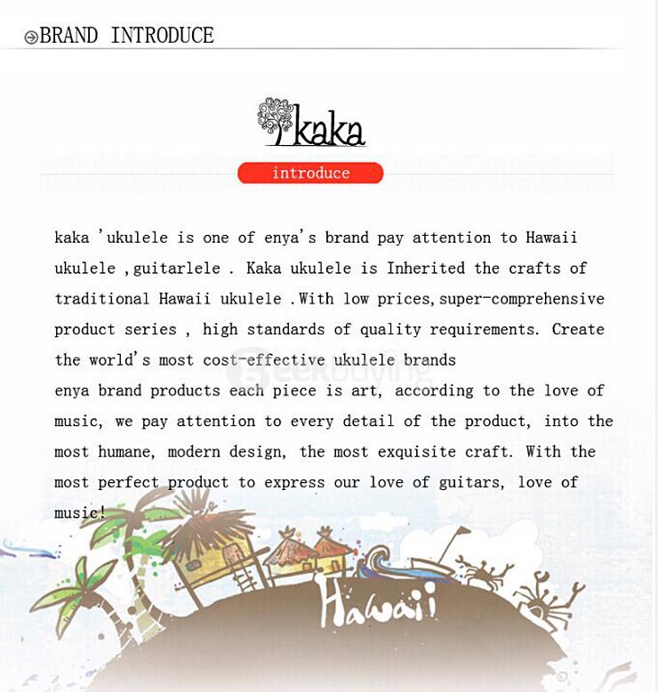 Kaka KUS-LOVE02 21 Inch Mini Mahogany Ukulele Handcraft Wood Children Mini Guitar 4 Aquila Strings