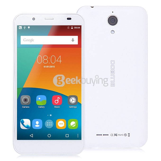 Bluboo Xfire 5.0inch Android 5.1 OS 1GB RAM 8GB ROM Smartphone MT6735M Quad Core 1.0GHz 4G GPS OTG Miracast - White