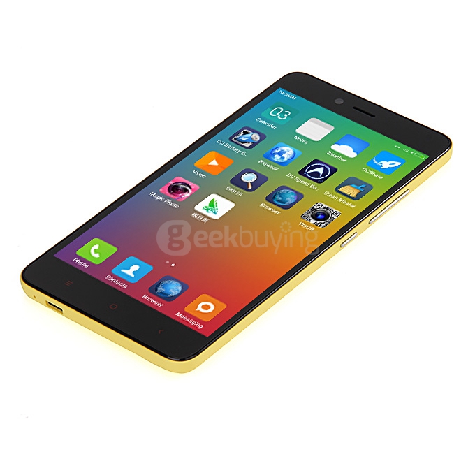 Xiaomi Redmi Note 2 Standard 4G Smartphone 5.5 Inch FHD Screen 2GB 16GB 64bit Helio X10 Octa Core 3060mAh 13.0MP - Yellow