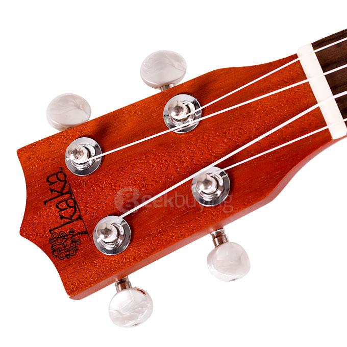 Kaka KUS-LOVE02 21 Inch Mini Mahogany Ukulele Handcraft Wood Children Mini Guitar 4 Aquila Strings