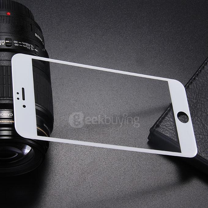 Makibes 3D Curved Surface Toughened Glass 0.33mm Screen Protector Film Cover Arc Edge For iPhone 6 Plus 5.5 inch-White