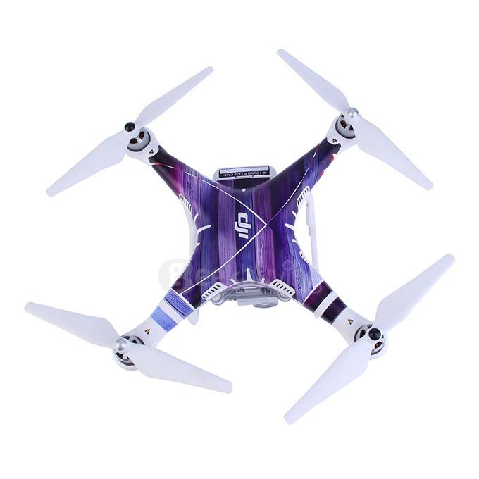 DJI Phantom 3 PVC Stickers Purple Woodgrain Pattern Decals