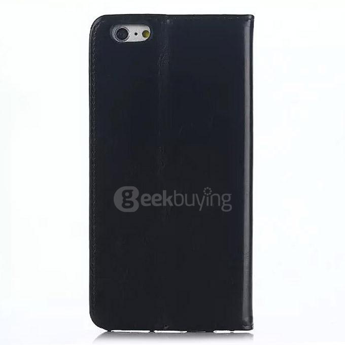 Protective Leather Case Back Case With Holder/Card Slots/Wallet For Apple iPhone 6s Plus 5.5inch - Black
