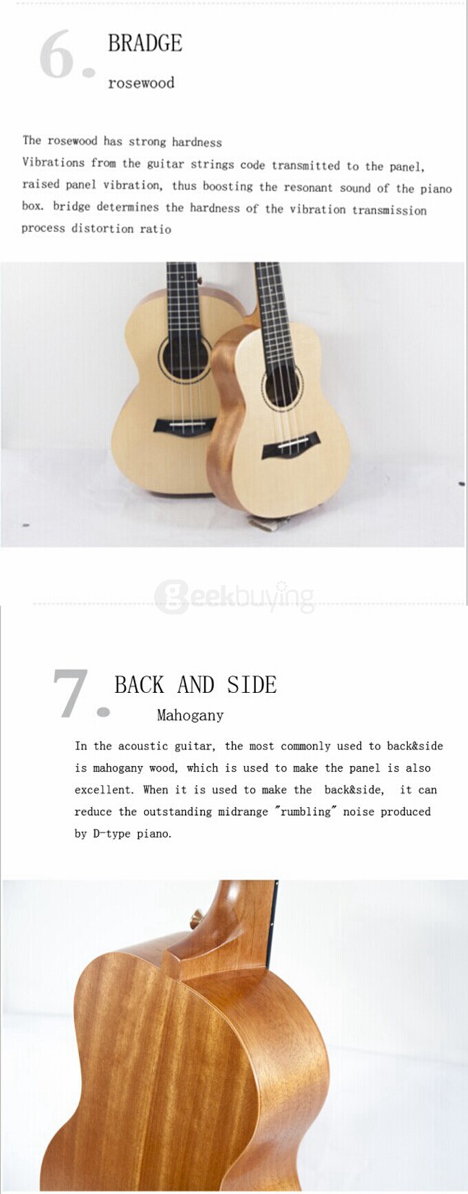 Kaka KUS-26D 21 Inch Mini Ukulele 5A Solid African Mahogany Wood Ultra-fine Matte Finish 4 Aquila Strings with Bag