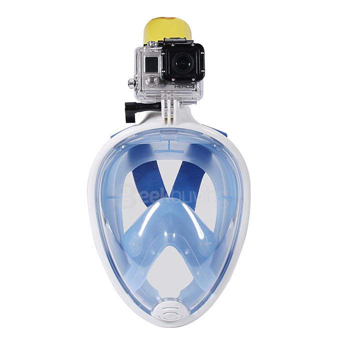 New NEOpine Water Sports Diving Equipment Full Dry Diving Mask Swimming Glasses for GoPro Hero /SJCAM / Xiaomi Xiaoyi Camera - Blue (Size S/M)