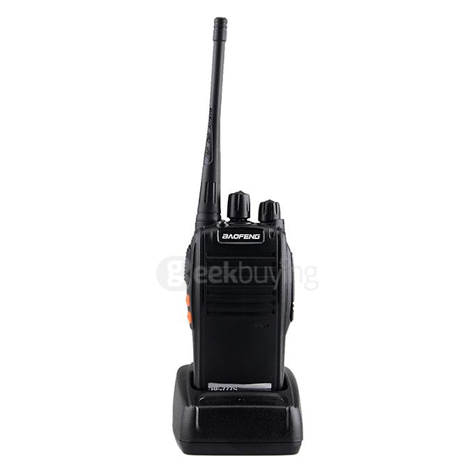 BAOFENG BF-777S 400~470MHz 2 Way Radio Walkie Talkie EU Plug 5W 16CH UHF Interphone Transceiver Handheld Intercom - Black