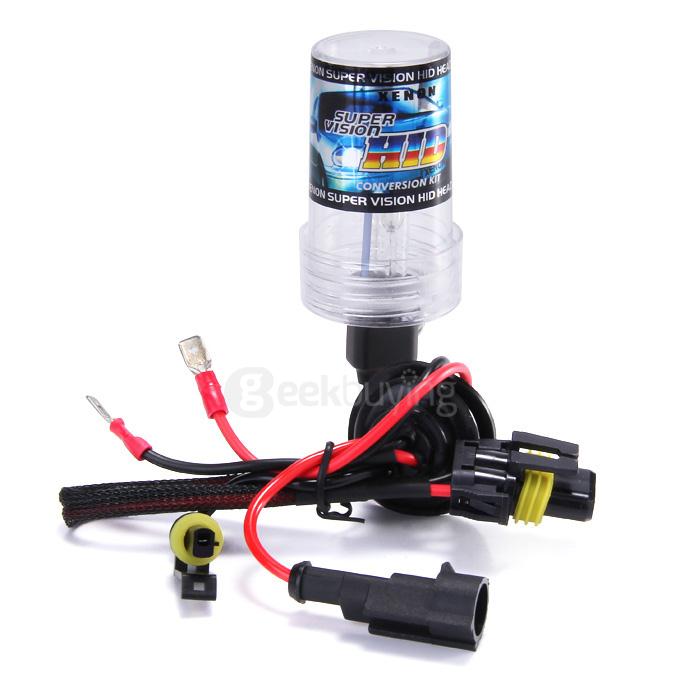 8000K Car H1 55W HID Xenon Headlight Light Lamp Bulb Replacement - Black + White ( One Pair )