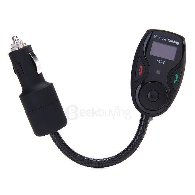 Bluetooth FM Transmitter Handsfree Car Kit MP3 Music Player Radio Adapter With AUX SD Card Reader - Black