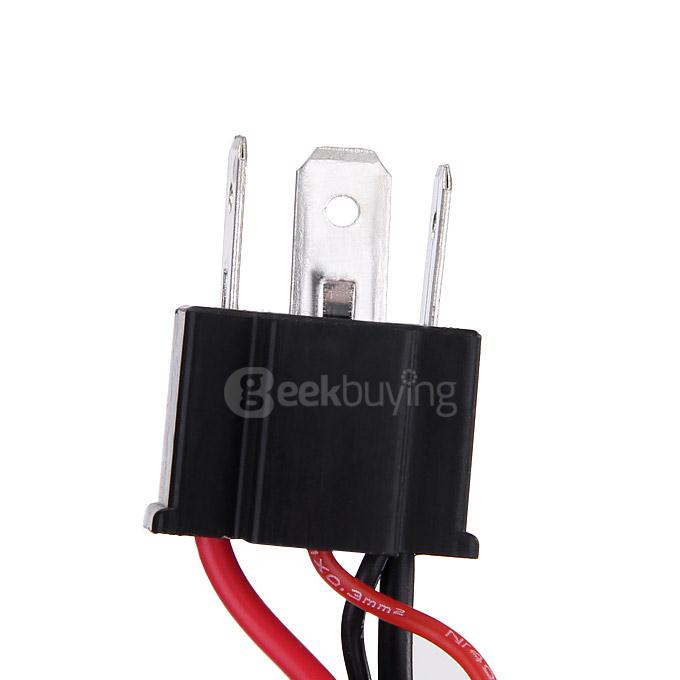 5000K Car H4-2 55W HID Xenon Headlight Light Lamp Bulb Replacement - Black + White ( One Pair )