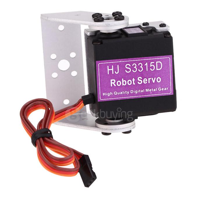 HJ S3315D Hight Performance 15KG Torque 180 Degrees Rotating Brushless Motor Digital Robot Servo w/ Gradient U Mounting