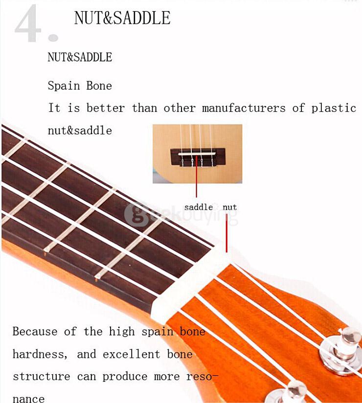 Kaka KUS-LOVE02 21 Inch Mini Mahogany Ukulele Handcraft Wood Children Mini Guitar 4 Aquila Strings
