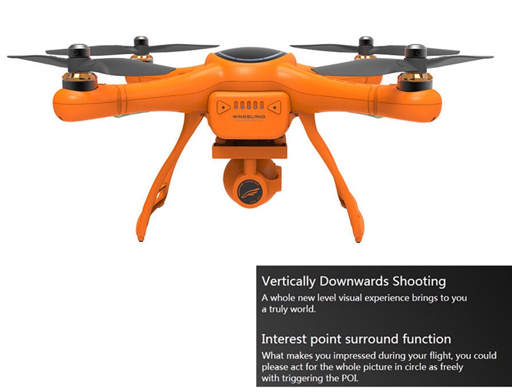 Wingsland Scarlet Minivet 5.8G FPW With 4MP HD Camera RC Quadcopter Aeromodelling - Orange