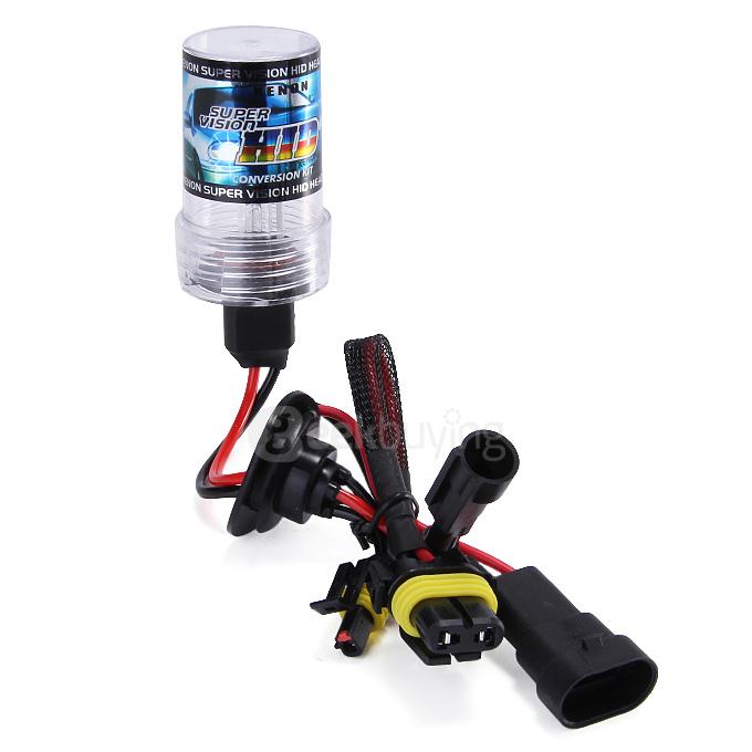 6000K Car H10 35W HID Xenon Headlight Light Lamp Bulb Replacement - Black + White ( One Pair )