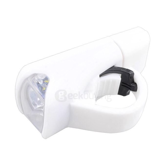 Waterproof Leadbike A50 USB Rechargeable 2-LED 2-Mode White Light Bike Headlight - White