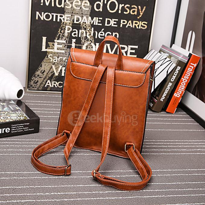 Taoleyu Retro Shoulder Bag Fashionable College Style Lady Bag Backpack - Cinnamon