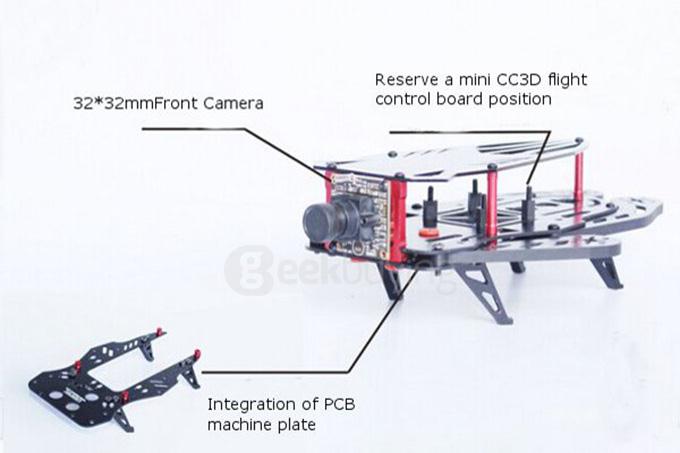 LS-250 Cicada 250mm FPV Quadcopter Carbon Fiber Folding Frame Kit