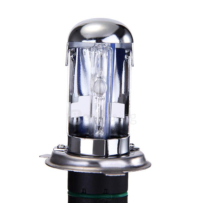 6000K Car H4-3 55W HID Xenon Headlight Light Lamp Bulb Replacement - Black + White ( One Pair )