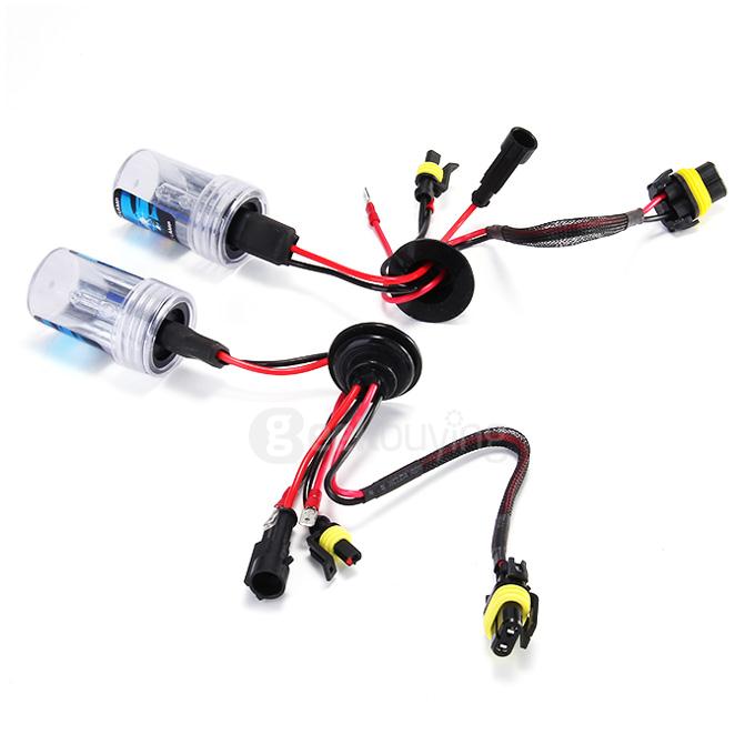 6000K Car H7 55W HID Xenon Headlight Light Lamp Bulb - Black + White ( One Pair )