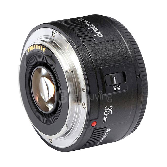 Yongnuo YN35mm F2 Lens Wide Angle AF Prime Lenses for Canon - Black