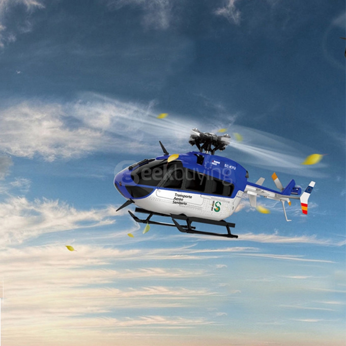 XK K124 6CH Brushless RC Helicopter EC145 3D6G System Inverted Flight Copter RTF