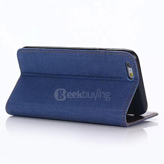 Protective Leather Case With Holder/Card Slots/Wallet For Apple iPhone 6s Plus 5.5inch - Light Blue