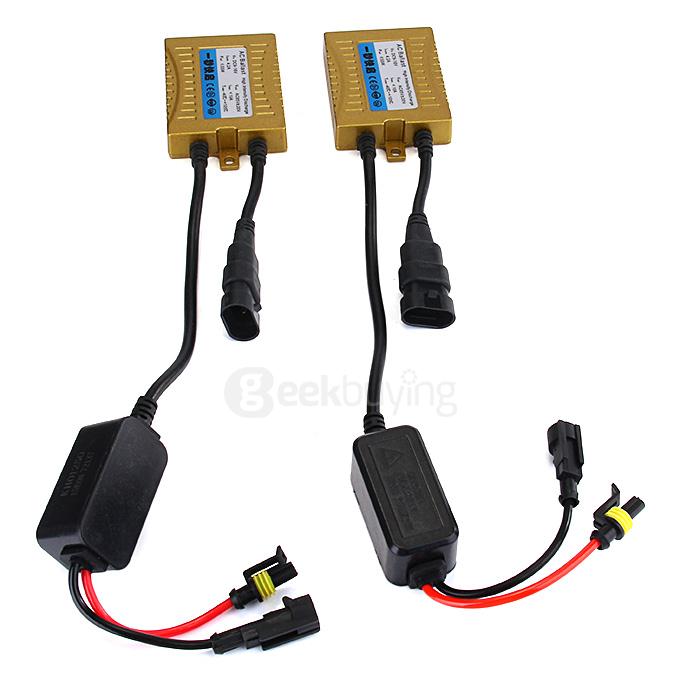 6000K H11 55W 12V Xenon HID Kit Car Headlight Slim Ballast Xenon Bulb White light - Black + Gold