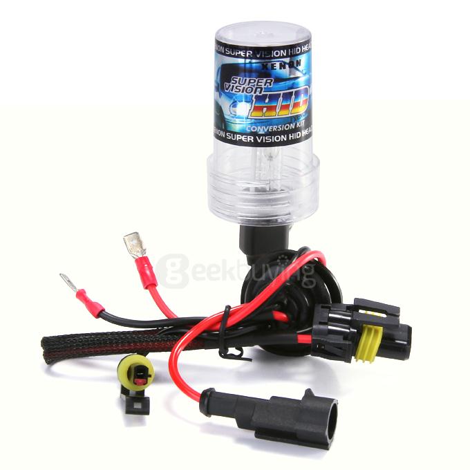 10000K Car H3 35W HID Xenon Headlight Light Lamp Bulb Replacement - Black + White ( One Pair )