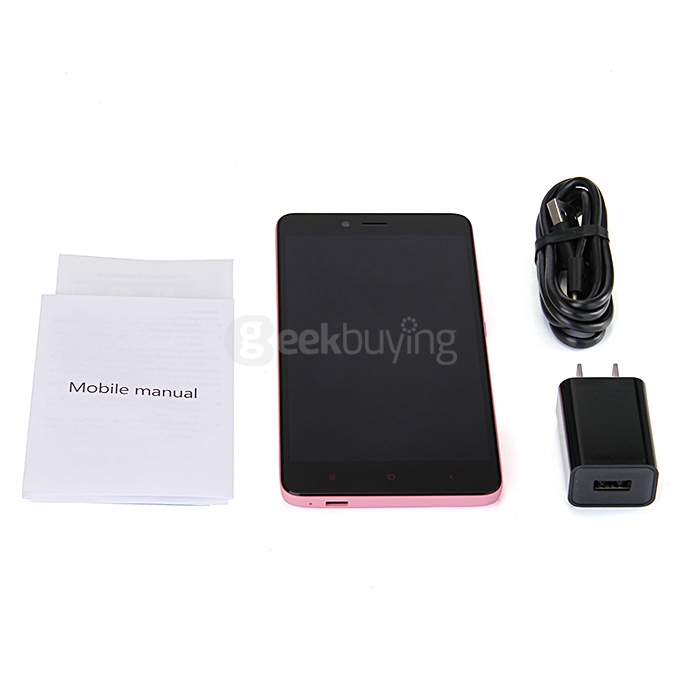 Xiaomi Redmi Note 2 Standard 4G Smartphone 5.5 Inch FHD Screen 2GB 16GB 64bit Helio X10 Octa Core 3060mAh 13.0MP - Pink