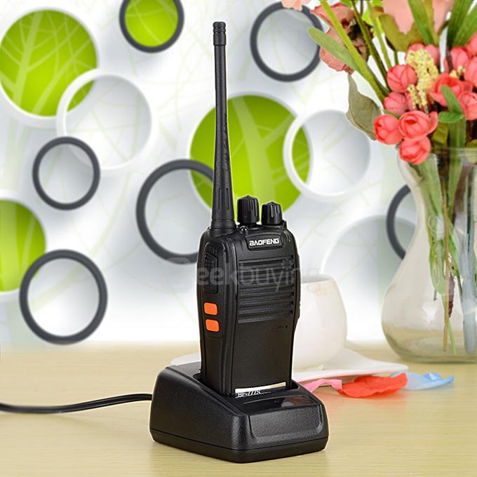 BAOFENG BF-777S 400~470MHz 2 Way Radio Walkie Talkie US Plug 5W 16CH UHF Interphone Transceiver Handheld Intercom - Black