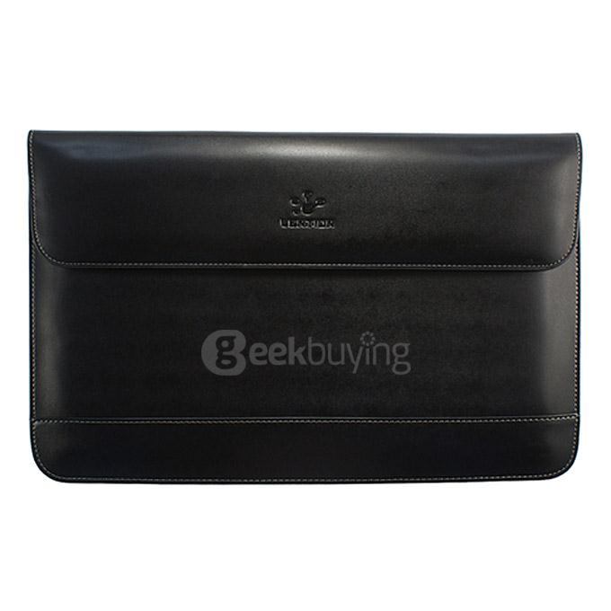 LENTION® Elegant Leather Sleeve Case for 11 Inch Macbook Air - Black