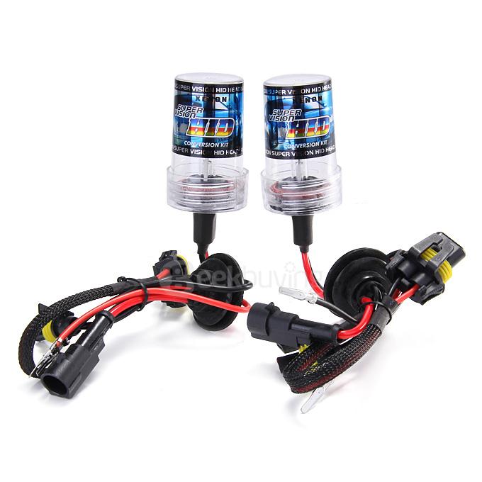 8000K Car H11 35W HID Xenon Headlight Light Lamp Bulb Replacement - Black + White ( One Pair )