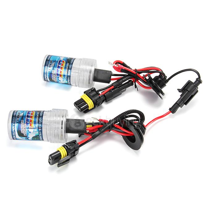 6000K Car H1 35W HID Xenon Headlight Light Lamp Bulb Replacement - Black + White ( One Pair )