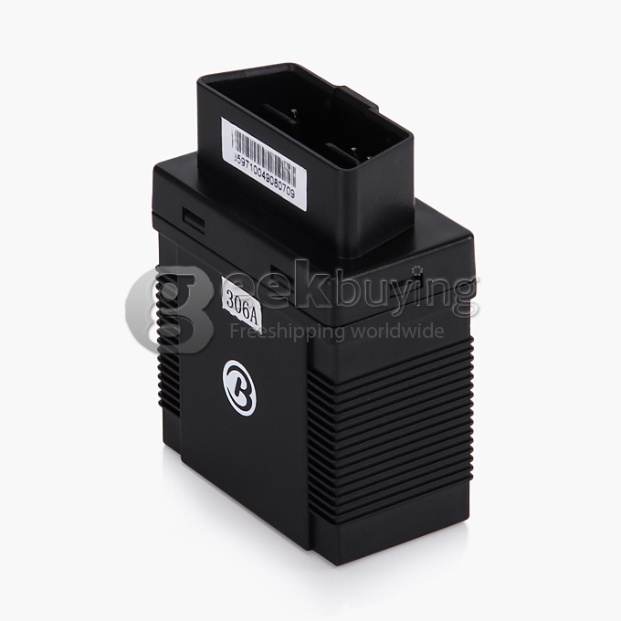 NEW Quad Band Car Vehicle GSM GPS Tracker GPS306A OBD Data Mileage Listen-in OBD Tracker - Black