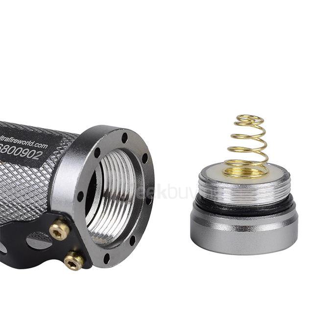 UltraFire SK68XPE 1-LED 400LM 1-Mode Cool White Light Flashlight w/ Clip - Silver