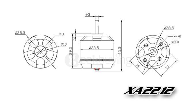 Emax XA2212 980KV Brushless Motor For RC Models
