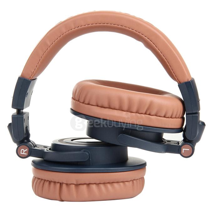 OVLENG V8-3 Foldable Super Bass Wireless Headset Bluetooth 4.0 Games Headphone -Light Brown