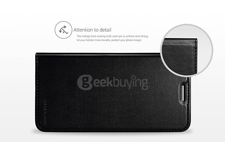 Original Flip Cover Protective Leather Case for UMI Emax Mini Smartphone - Black