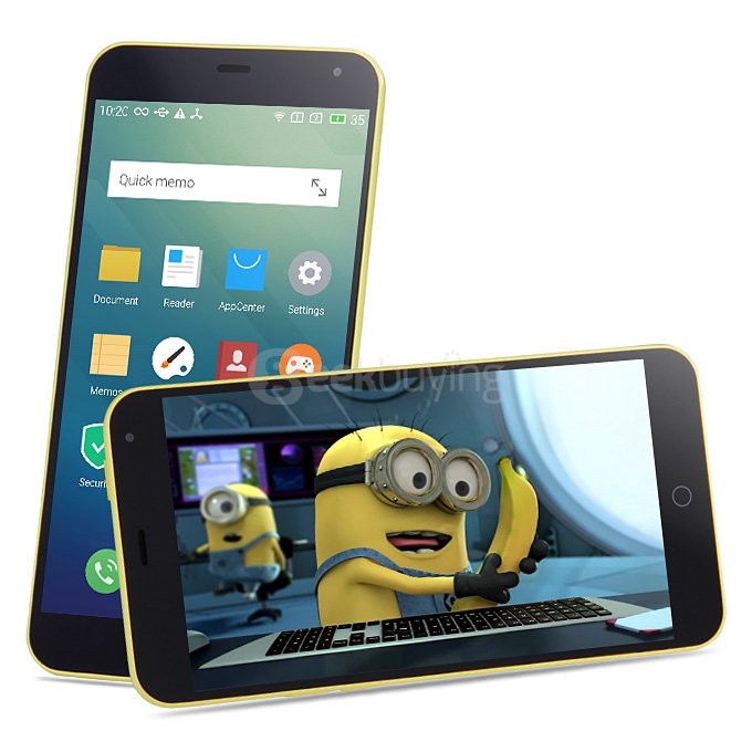 MEIZU MEILAN M1 NOTE 5.5inch FHD Smartphone 4G LTE MTK6752 Octa Core 1.7 GHz Flyme 4 OS 2GB RAM 16GB ROM 13.0MP - Yellow